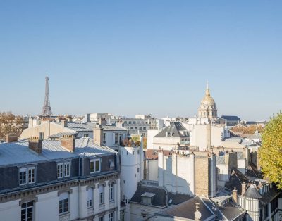 Eiffel Tower view terrace Saint Germain des Pres