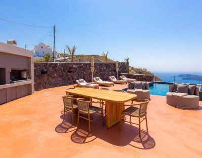 Glorious Santorini Villa | Villa Imrahil | 2 Bedrooms | Breathtaking Sea and Vulcano Views | Spacious Furhished Sun Terrace | Private Outdoor Infinity Pool | Bbq Facilities and Outdoor Dining Area | Fira