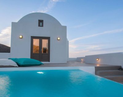 Luxury Santorini Villa | Villa Pori Blanca Master Suite | Private Pool & Stunning Sea View | Near Pori Beach
